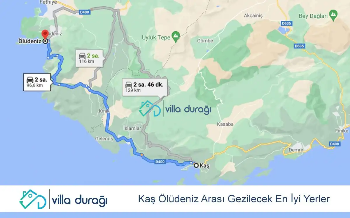 Kaş Ölüdeniz Arası Gezilecek En İyi Yerler